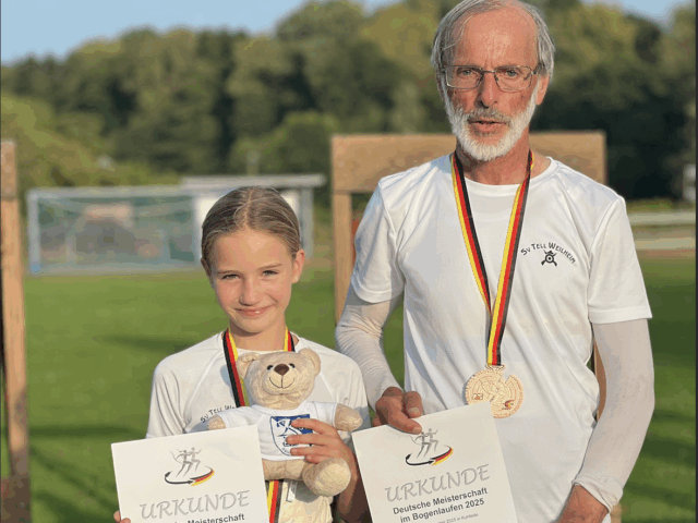 Deutsche Meisterschaft im Bogenlaufen – Silber und Bronze für den SV Tell Weilheim